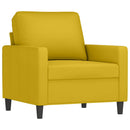 vidaXL sárga bársony kanapéfotel lábtartóval 60 cm