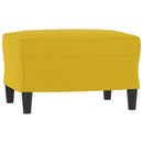 vidaXL sárga bársony kanapéfotel lábtartóval 60 cm