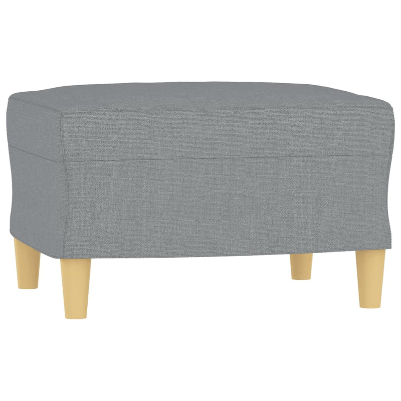 vidaXL világosszürke szövet kanapéfotel lábtartóval 60 cm