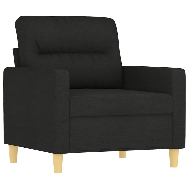 vidaXL fekete szövet kanapéfotel lábtartóval 60 cm