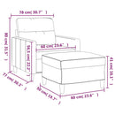 vidaXL világossárga szövet kanapéfotel lábtartóval 60 cm