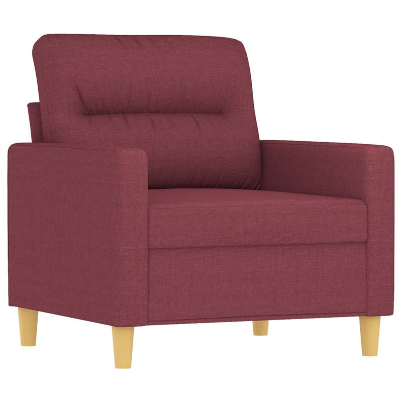 vidaXL bordó szövet kanapéfotel lábtartóval 60 cm