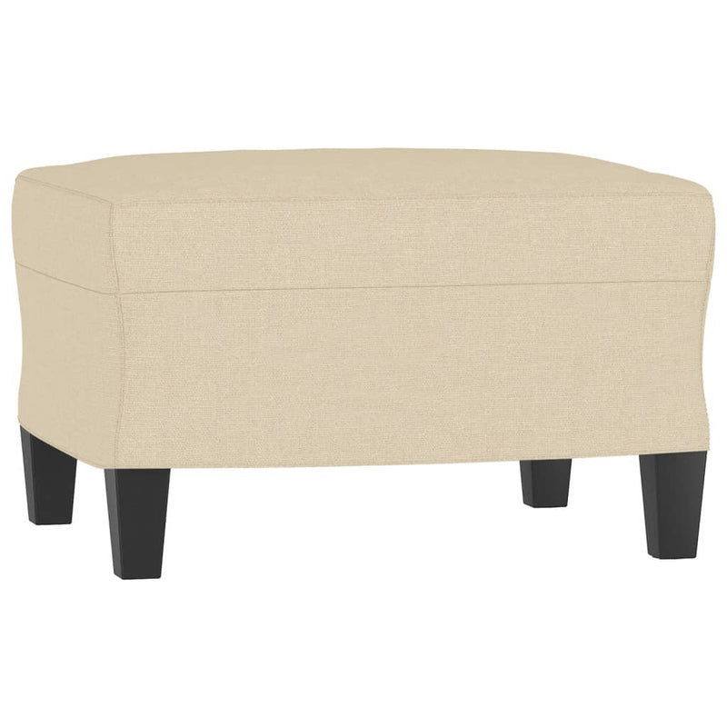 vidaXL krémszínű szövet kanapéfotel lábtartóval 60 cm