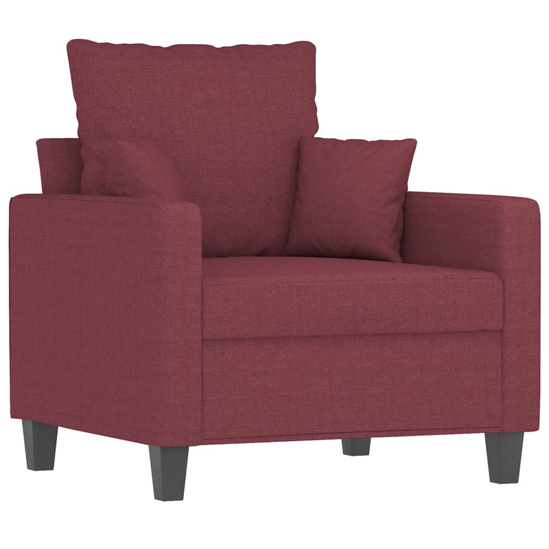 vidaXL bordó szövet kanapéfotel lábtartóval 60 cm