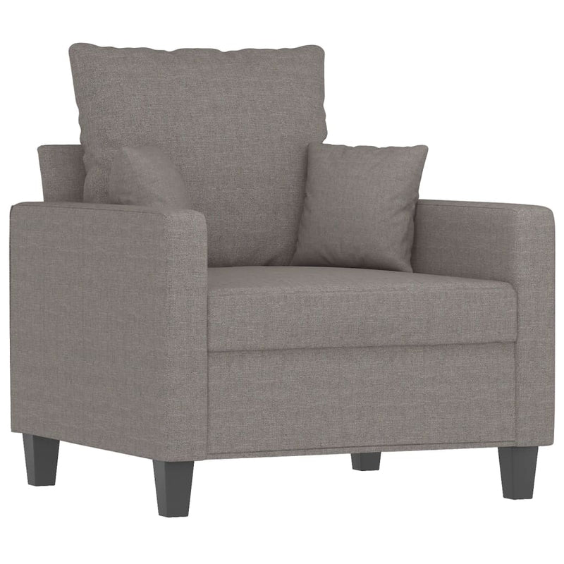 vidaXL tópszínű szövet kanapéfotel lábtartóval 60 cm