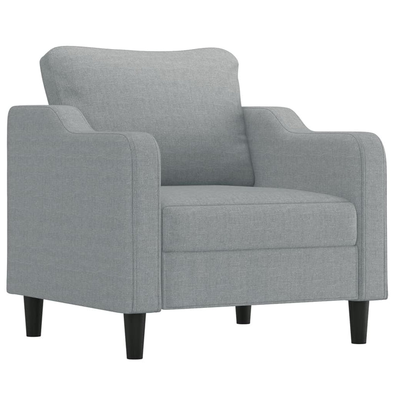 vidaXL világosszürke szövet kanapéfotel lábtartóval 60 cm