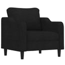 vidaXL fekete szövet kanapéfotel lábtartóval 60 cm