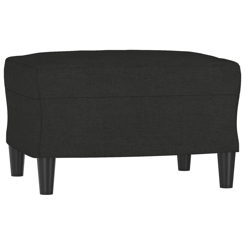 vidaXL fekete szövet kanapéfotel lábtartóval 60 cm