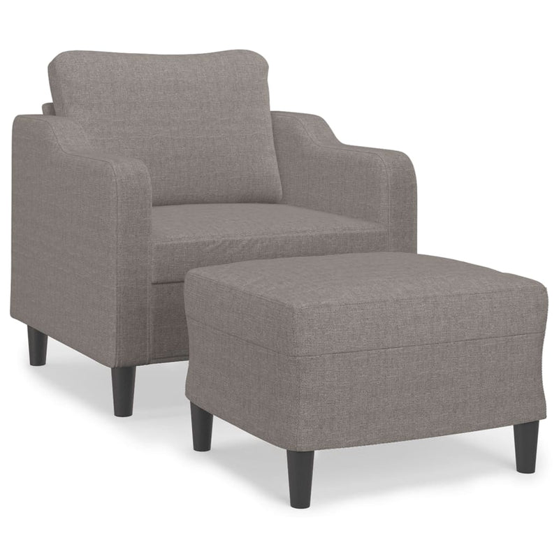 vidaXL tópszínű szövet kanapéfotel lábtartóval 60 cm
