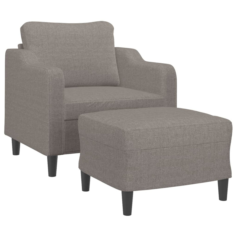 vidaXL tópszínű szövet kanapéfotel lábtartóval 60 cm