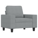 vidaXL világosszürke szövet kanapéfotel lábtartóval 60 cm