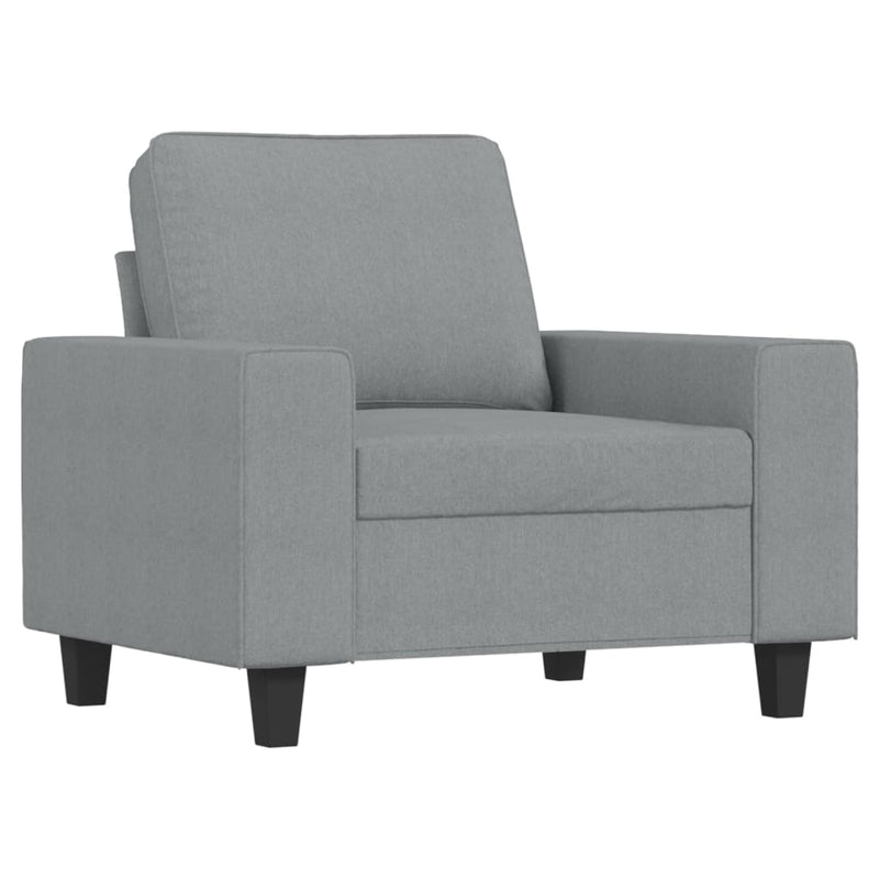 vidaXL világosszürke szövet kanapéfotel lábtartóval 60 cm