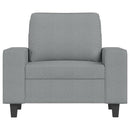 vidaXL világosszürke szövet kanapéfotel lábtartóval 60 cm