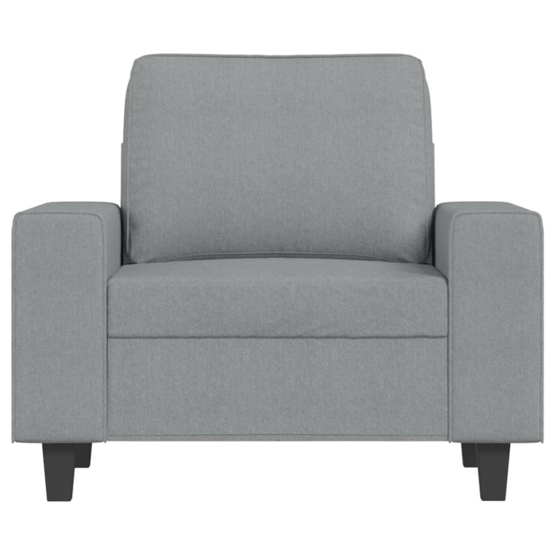 vidaXL világosszürke szövet kanapéfotel lábtartóval 60 cm