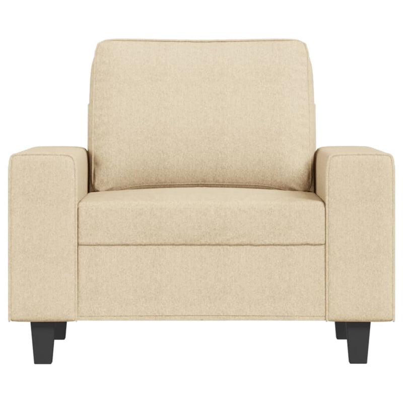 vidaXL krémszínű szövet kanapéfotel lábtartóval 60 cm
