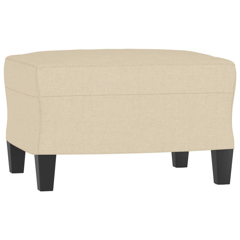 vidaXL krémszínű szövet kanapéfotel lábtartóval 60 cm