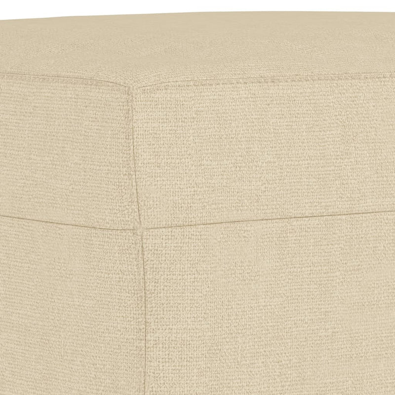 vidaXL krémszínű szövet kanapéfotel lábtartóval 60 cm