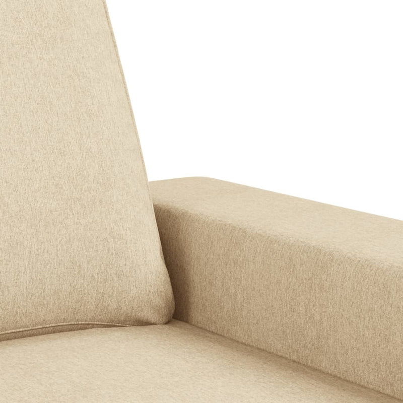 vidaXL krémszínű szövet kanapéfotel lábtartóval 60 cm