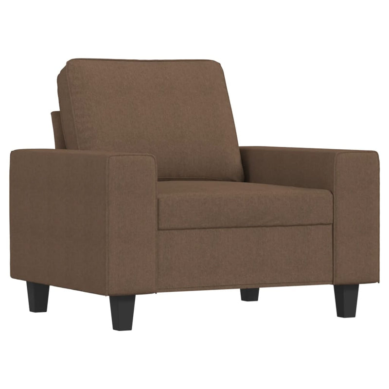 vidaXL barna szövet kanapéfotel lábtartóval 60 cm