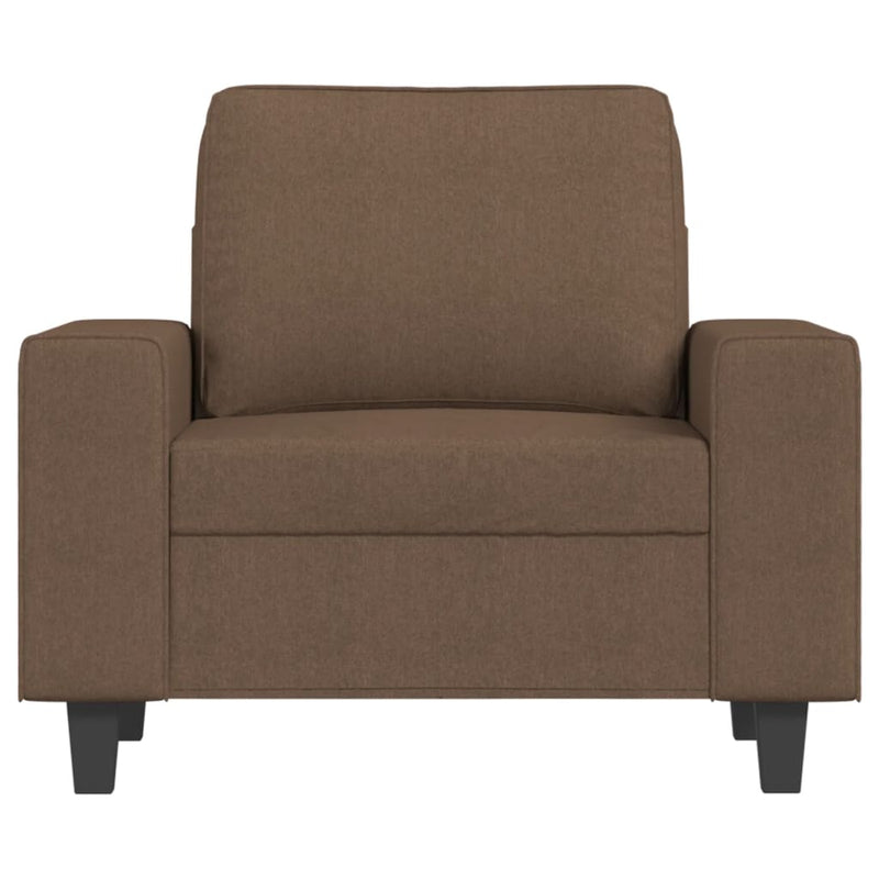 vidaXL barna szövet kanapéfotel lábtartóval 60 cm