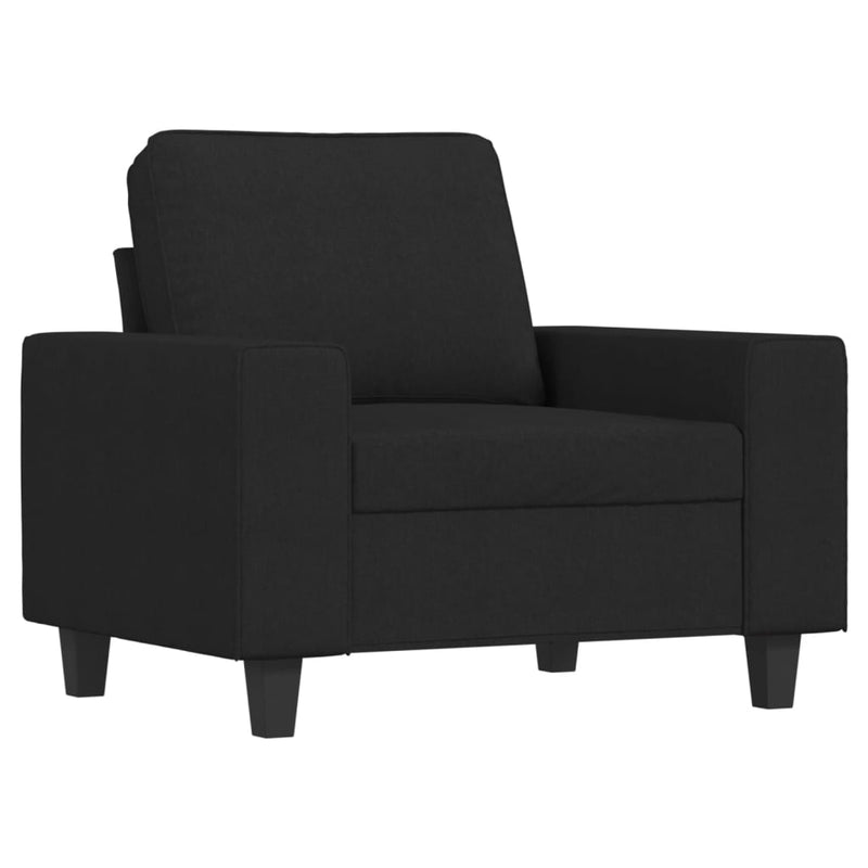 vidaXL fekete szövet kanapéfotel lábtartóval 60 cm