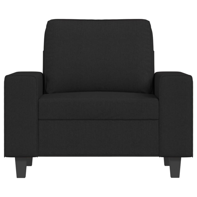 vidaXL fekete szövet kanapéfotel lábtartóval 60 cm