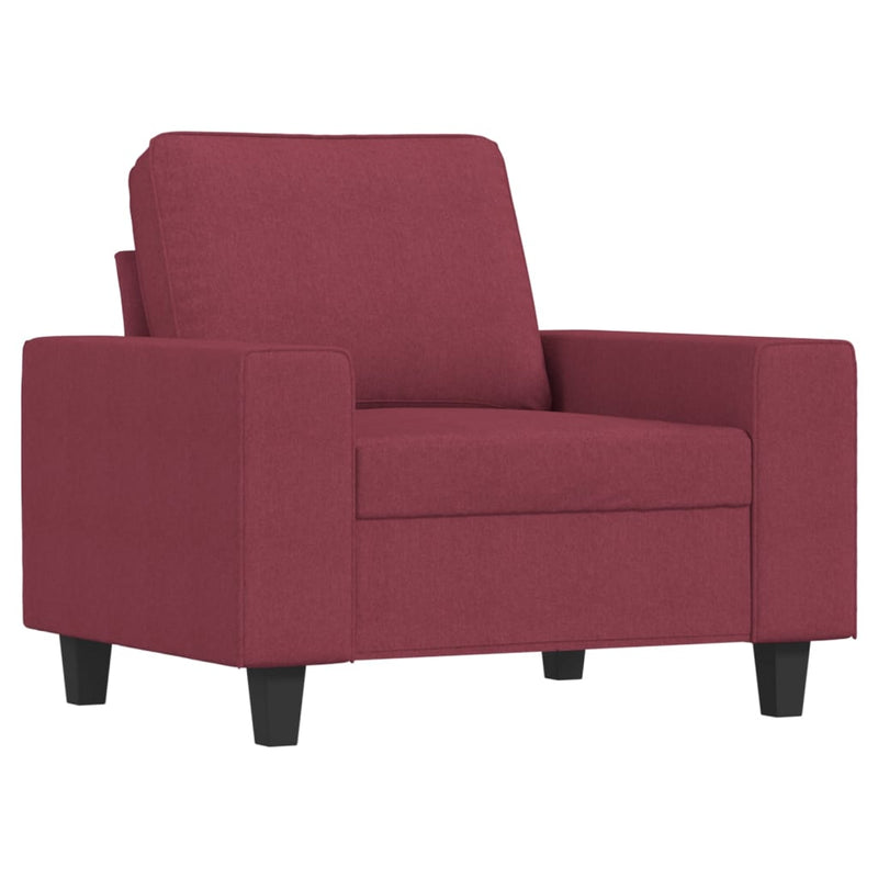 vidaXL bordó szövet kanapéfotel lábtartóval 60 cm