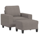 vidaXL tópszínű szövet kanapéfotel lábtartóval 60 cm