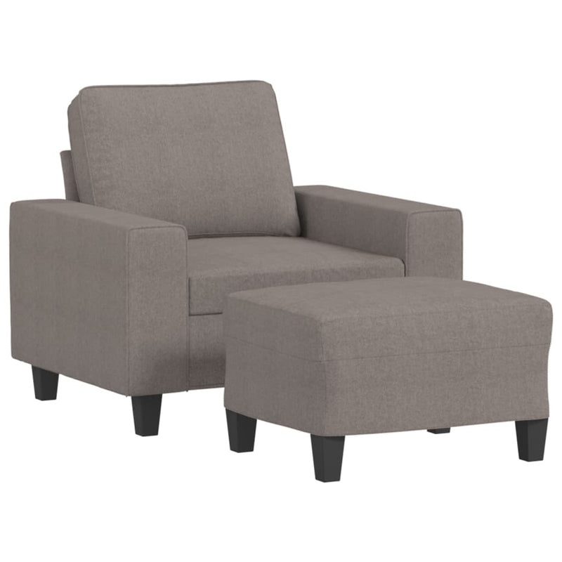 vidaXL tópszínű szövet kanapéfotel lábtartóval 60 cm