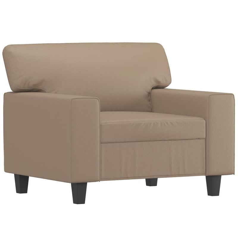 vidaXL kávészínű műbőr kanapéfotel lábtartóval 60 cm