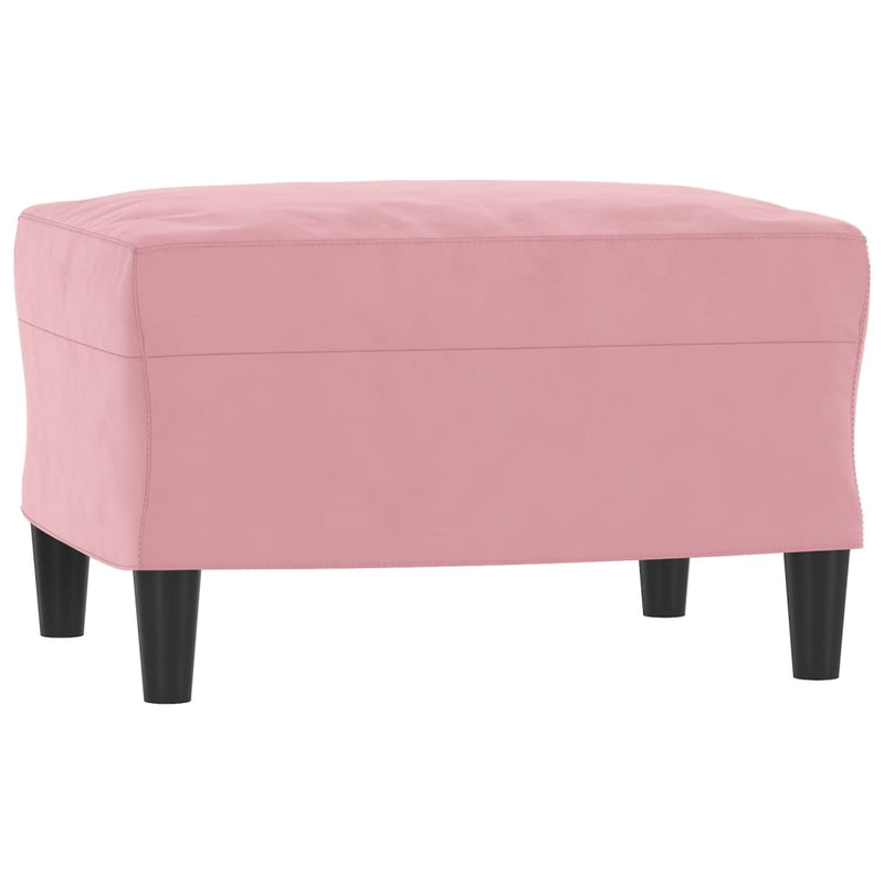 vidaXL rózsaszín bársony kanapéfotel lábtartóval 60 cm