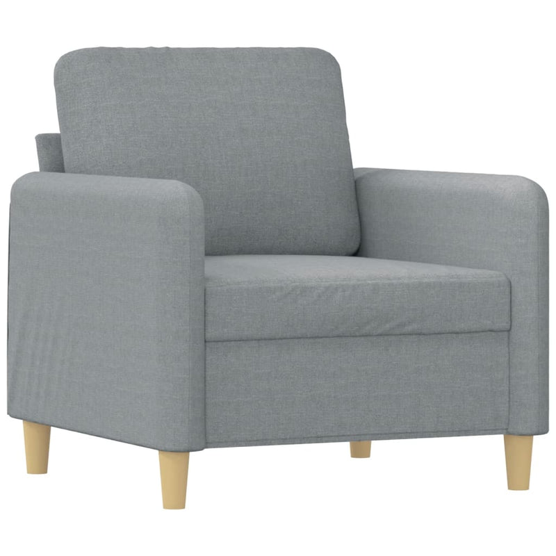 vidaXL világosszürke szövet kanapéfotel lábtartóval 60 cm