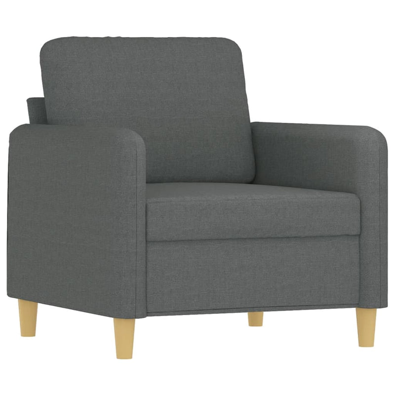 vidaXL sötétszürke szövet kanapéfotel lábtartóval 60 cm