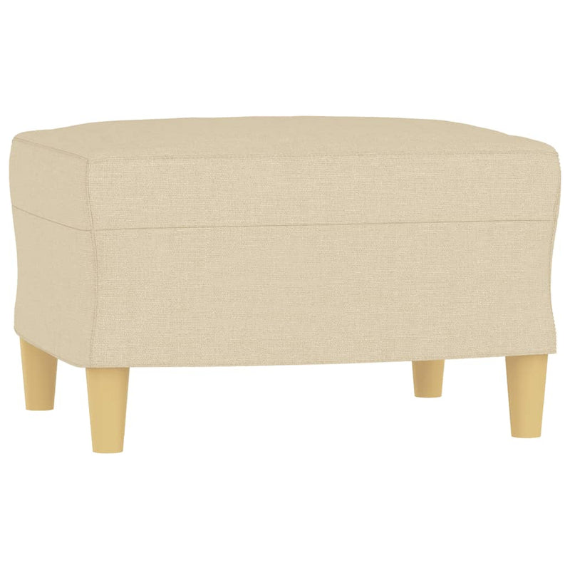 vidaXL krémszínű szövet kanapéfotel lábtartóval 60 cm