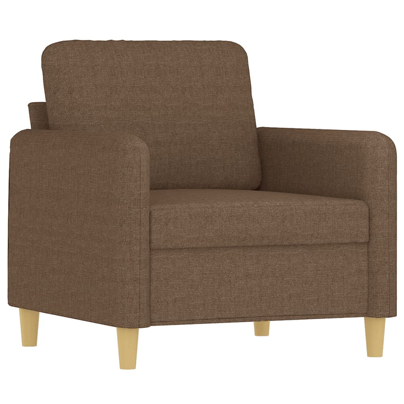 vidaXL barna szövet kanapéfotel lábtartóval 60 cm