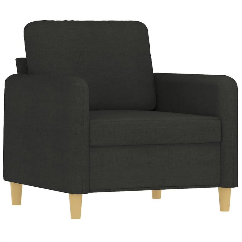 vidaXL fekete szövet kanapéfotel lábtartóval 60 cm