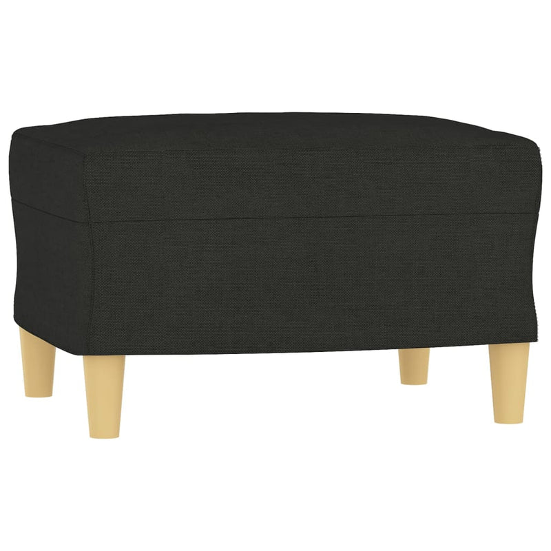 vidaXL fekete szövet kanapéfotel lábtartóval 60 cm