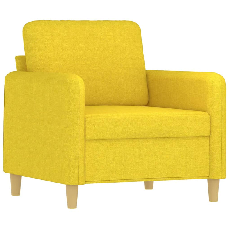 vidaXL világossárga szövet kanapéfotel lábtartóval 60 cm
