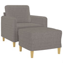 vidaXL tópszínű szövet kanapéfotel lábtartóval 60 cm