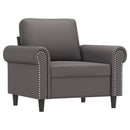vidaXL szürke műbőr kanapéfotel lábtartóval 60 cm