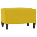vidaXL sárga bársony kanapéfotel lábtartóval 60 cm