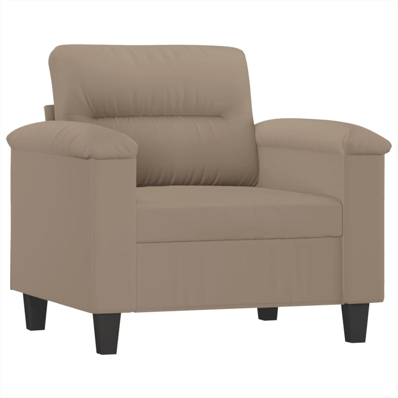 vidaXL tópszínű mikroszálas szövet kanapéfotel lábtartóval 60 cm