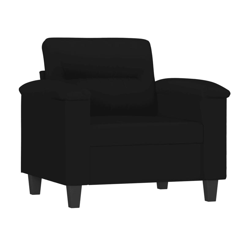 vidaXL fekete mikroszálas szövet kanapéfotel lábtartóval 60 cm