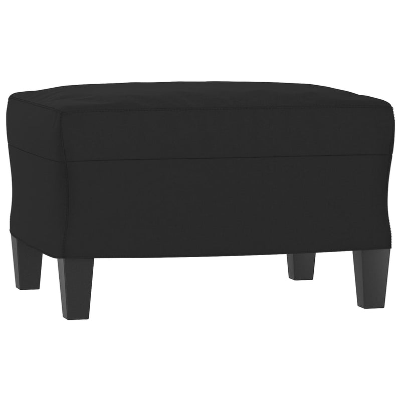 vidaXL fekete mikroszálas szövet kanapéfotel lábtartóval 60 cm