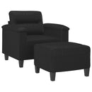 vidaXL fekete műbőr kanapéfotel lábtartóval 60 cm