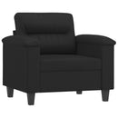 vidaXL fekete műbőr kanapéfotel lábtartóval 60 cm