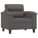 vidaXL szürke műbőr kanapéfotel lábtartóval 60 cm
