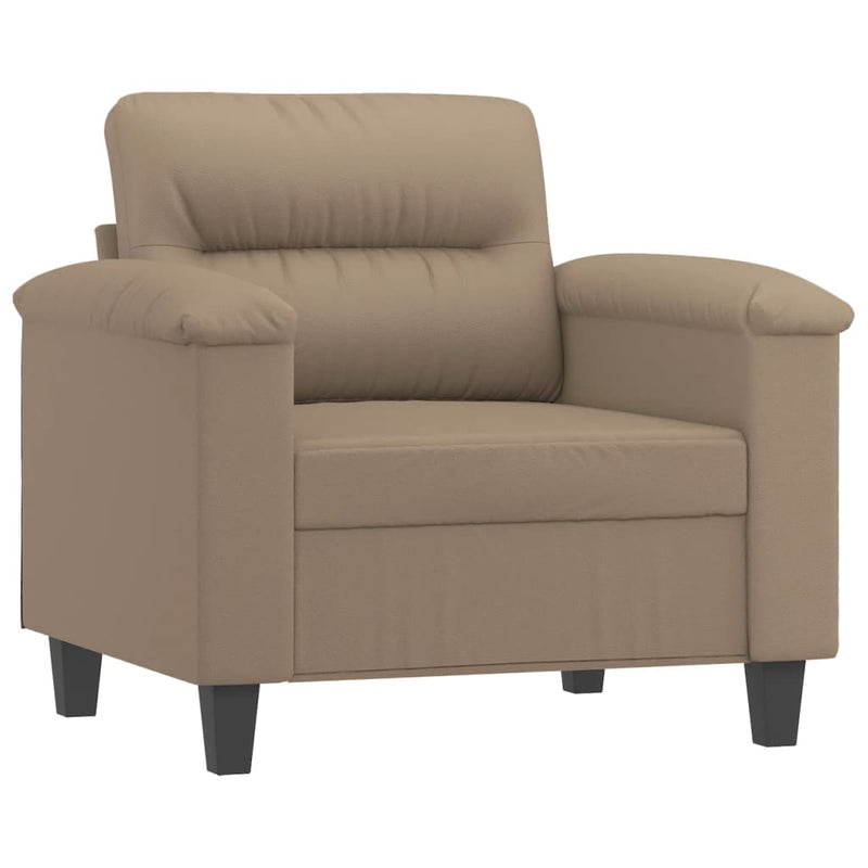 vidaXL kávészínű műbőr kanapéfotel lábtartóval 60 cm