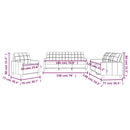 vidaXL 3 részes sötétszürke szövet ülőgarnitúra párnákkal