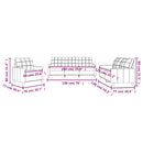 vidaXL 3 részes tópszínű szövet ülőgarnitúra párnákkal